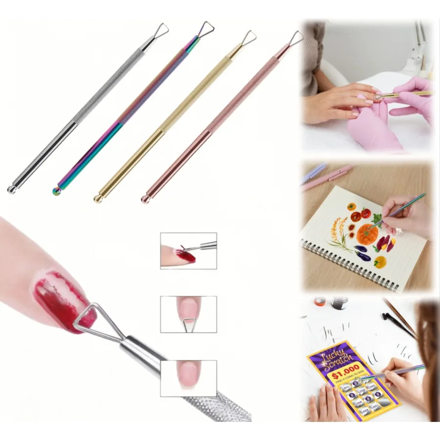 1-4pcs Nail Polish Remover Tool Portable Dead Skin Push Gel Nail Scraper Nail Care Manicure Tools Cuticle Pusher for Home Salon
