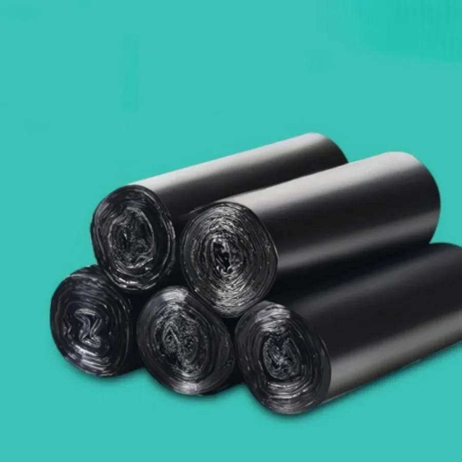 100Pcs Strong Black Garbage Bags Disposable and Convenient for Daily Household Garbage Storage - Detail 1