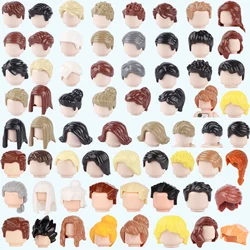 City Hero Figures Hairstyles Human Head Body Parts Building Blocks Man Woman Girl Boy Head Hair DIY Accessories Bricks Kids Toys