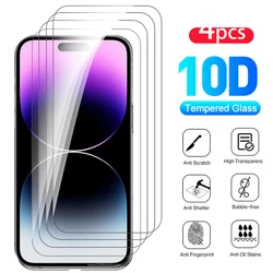 4PCS Tempered Glass Case For iPhone 15 14 16 Pro Max Protective Glass iPhone14 ProMax 14Pro 16 14 Plus Screen Protect Film Cover