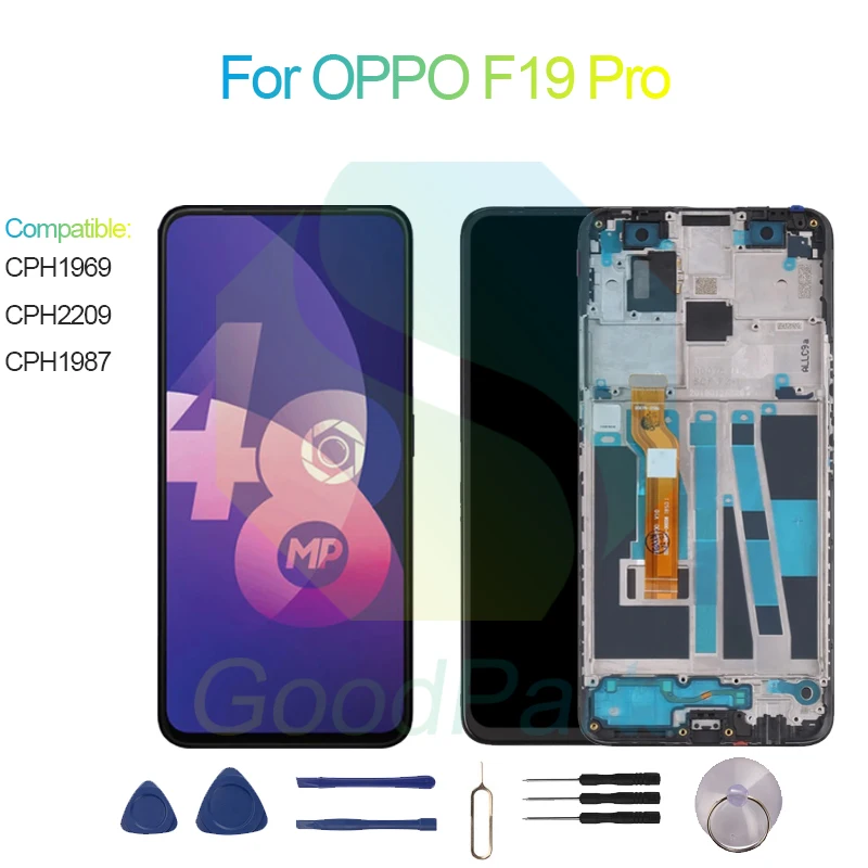 

For OPPO F11 Pro Screen Display Replacement 2340*1080 CPH1969, CPH2209, CPH1987 F11 Pro LCD Touch Digitizer Assembly