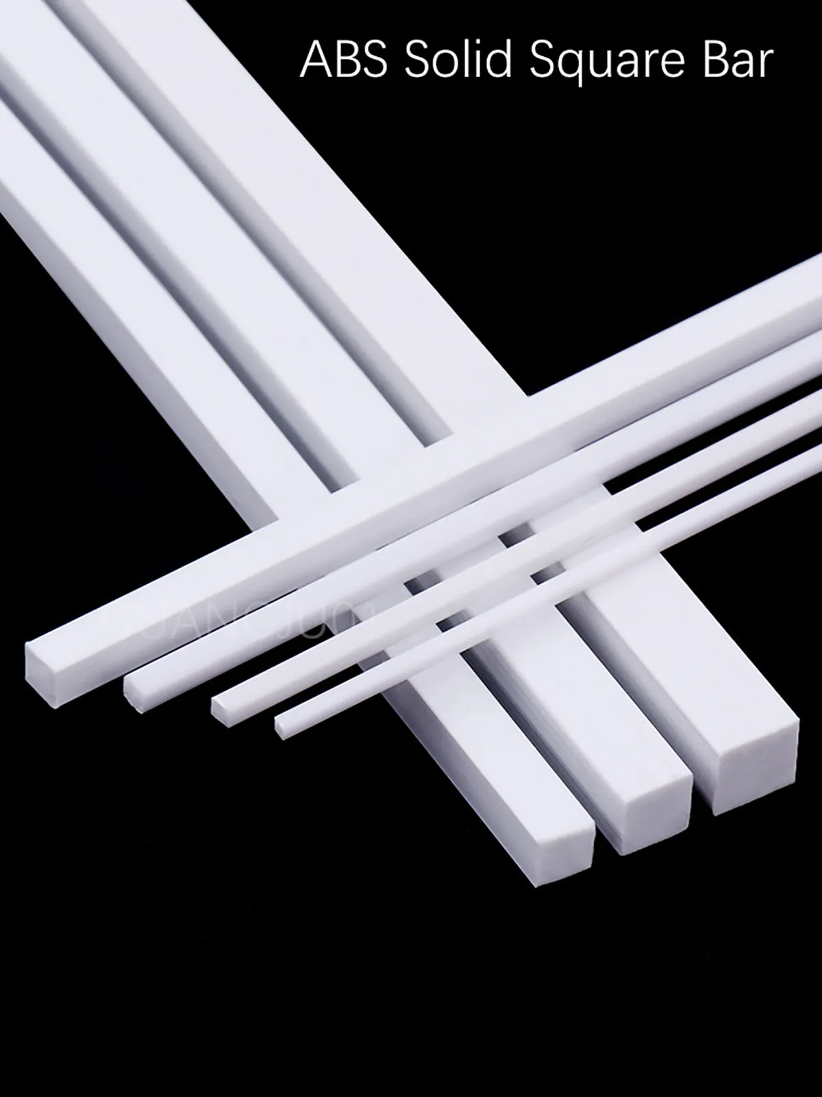 Length 500mm ABS Plastic White Square Rod Stick For Architecture Model Making 1x1 1.5x1.5 2x2 3x3 4x4 5x5 6x6mm