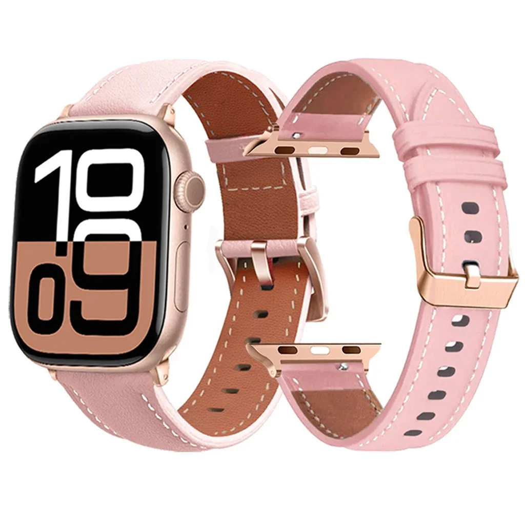 

For Apple Watch Strap 38mm 40mm 41mm Smart watch Synthetic Leather Strap Bracelet for iwatch Series 8 7 6 5 4 3 SE 9 10 42mm