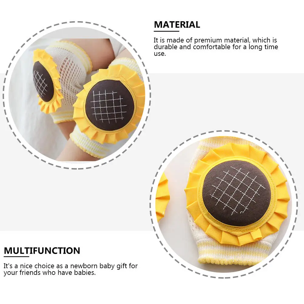 1 Pair Lovely Kneelet Breathable Crawling Kneepad Protective Leg Warmers For Infants Gift Pads