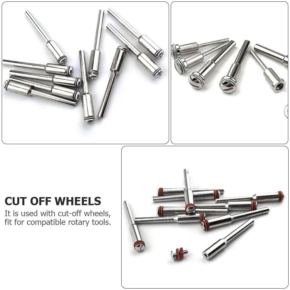 

26pcs Cut-Off Wheel Screw Mandrel Resin Cutting Disc Holder 2Mm 3Mm 6Mm Shanks Dia For Rotary Tools Grinding Sandpaper Abrasives