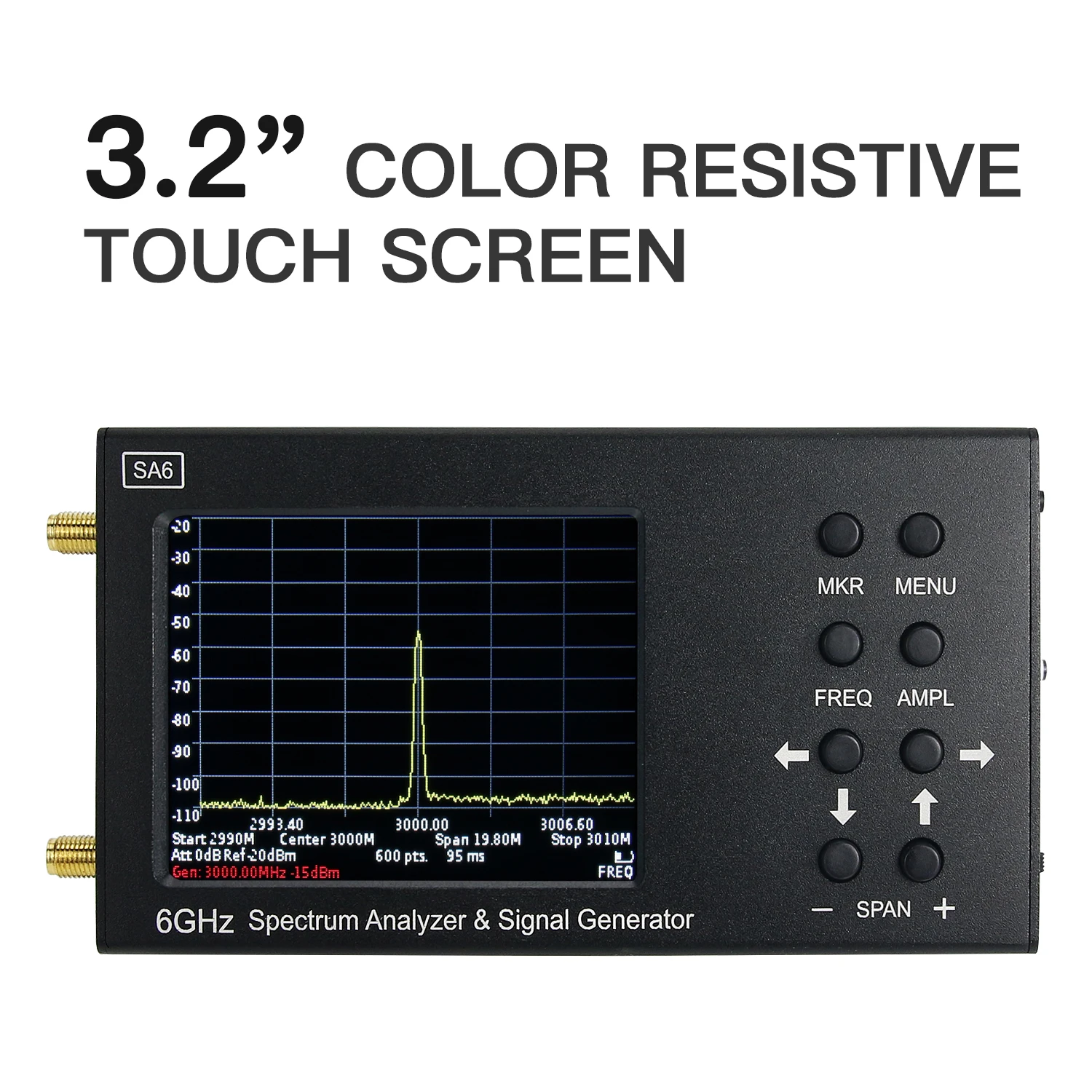 HamGeek Original SA6 35-6200MHz Spectrum Analyzer Signal Generator RF Signal Source Wi-Fi 3G 4G LTE CDMA GSM Beidou GPR GLONASS