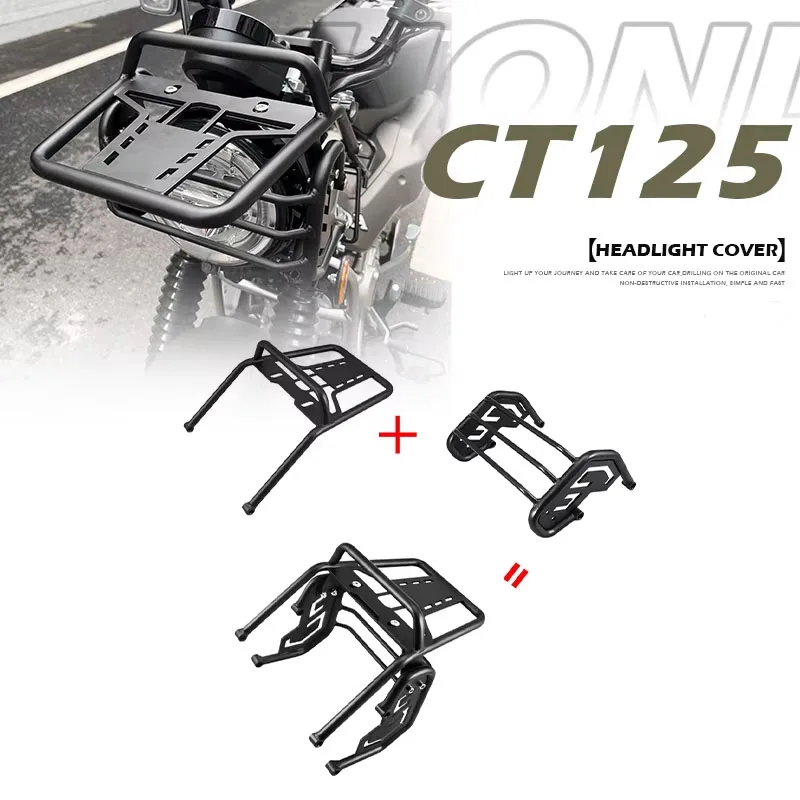 

Black Metal Iron Headlight Guard Protector Cover For Honda CT125 Heavy Duty Motorcycle Accessories Easy Install