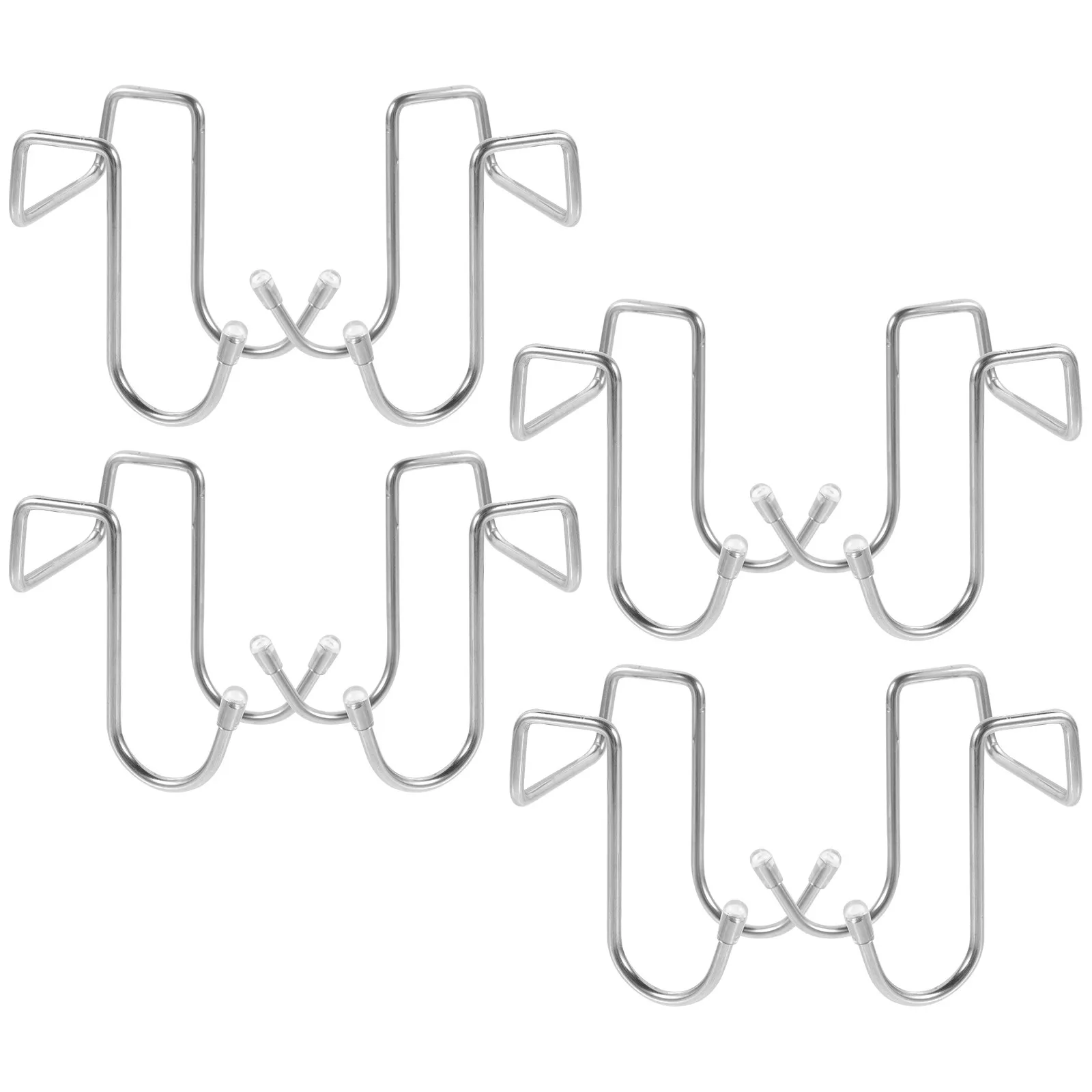 8Pcs Stainless Steel S Shape Hangers Rust Proof Heavy Duty Door Hanger for Kitchen Utensils Hot Pads Lint Rollers Hats Plants