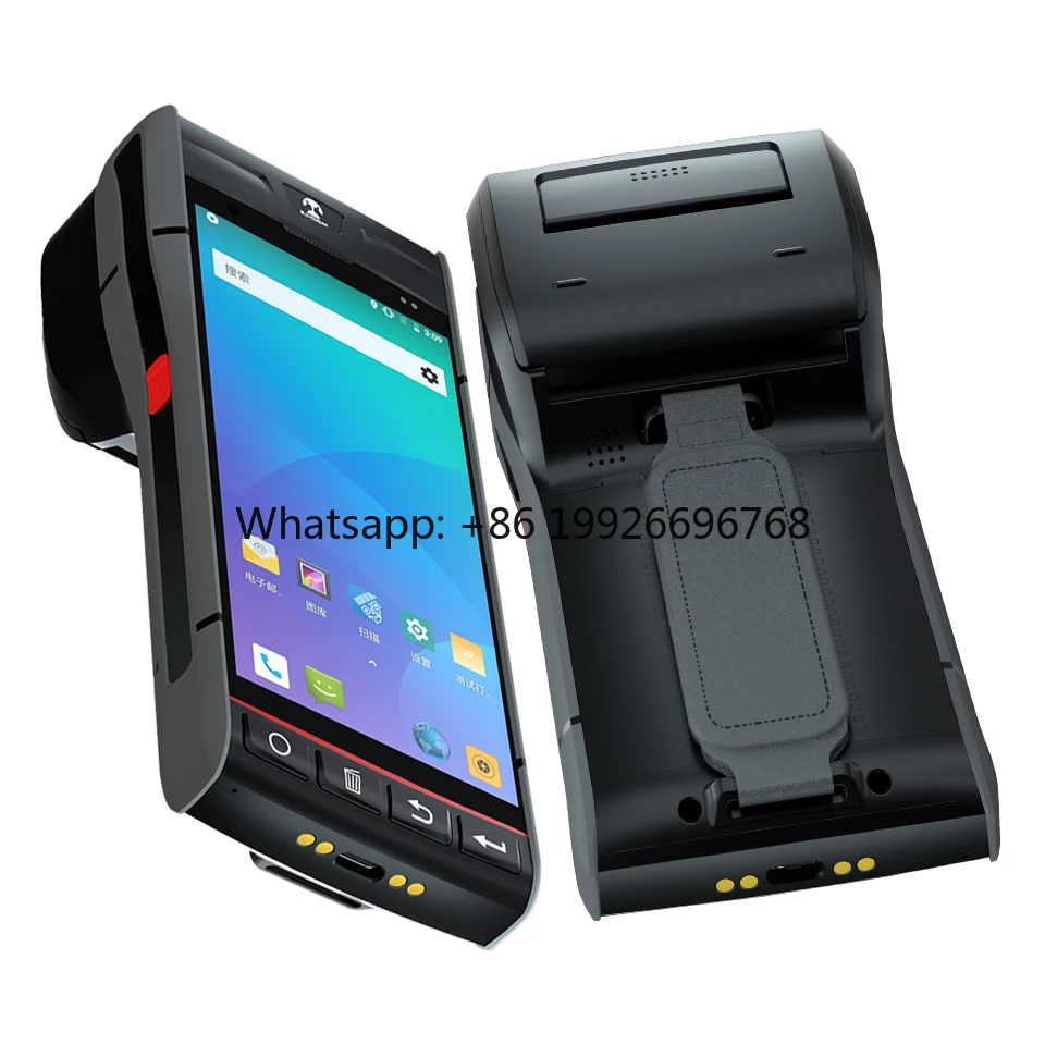 Android  Touch Screen Handheld Terminal Mobile 5.5 Inch 4G Blue Tooth WIFI Point of Sale System with 58mm Thermal Printer