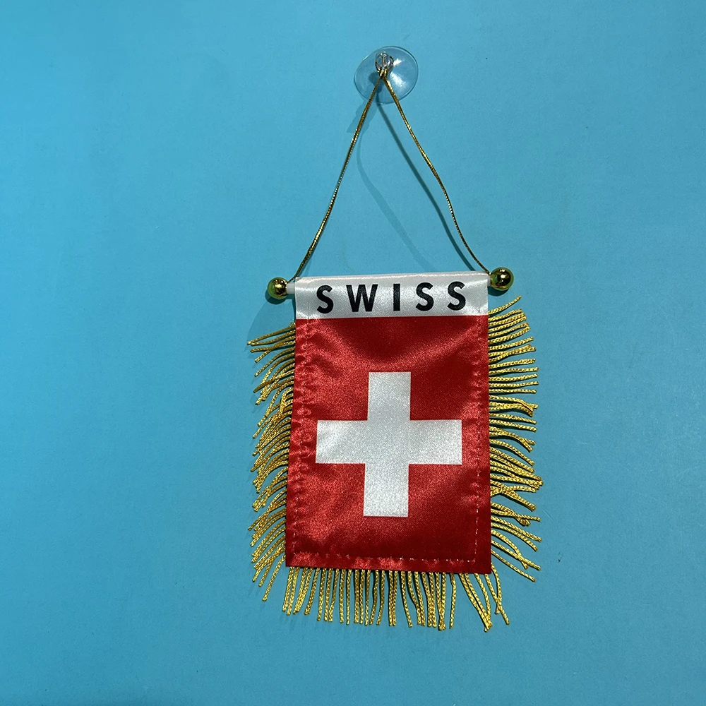 Bandera coche SKY FLAG Suiza para ventana, poliéster impresa - imagen 5