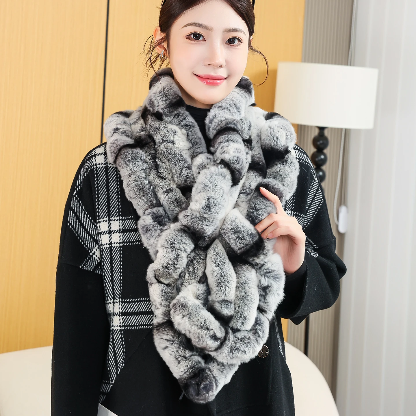 korean-sle-rabbit-fur-scarf-double-sided-medium-length-with-fur-collar-warm-winter-scarf-four-tubes-rabbit-fur-for-women