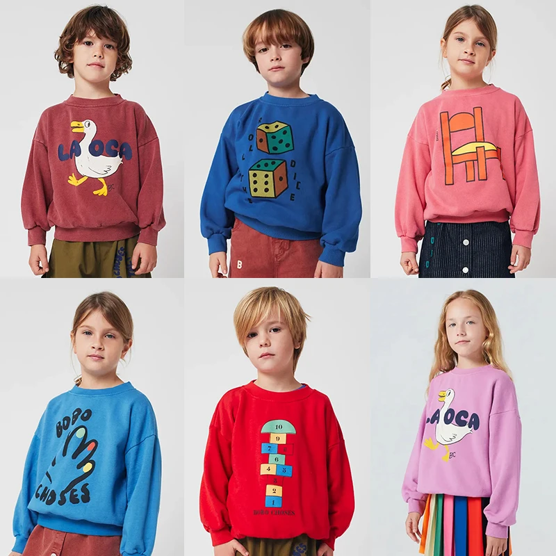 

2025 Korean Children Clothing New Children's Autumn Winner Hoodie Cartoon Print Sweatshirt European Style Top for Boys And Girls