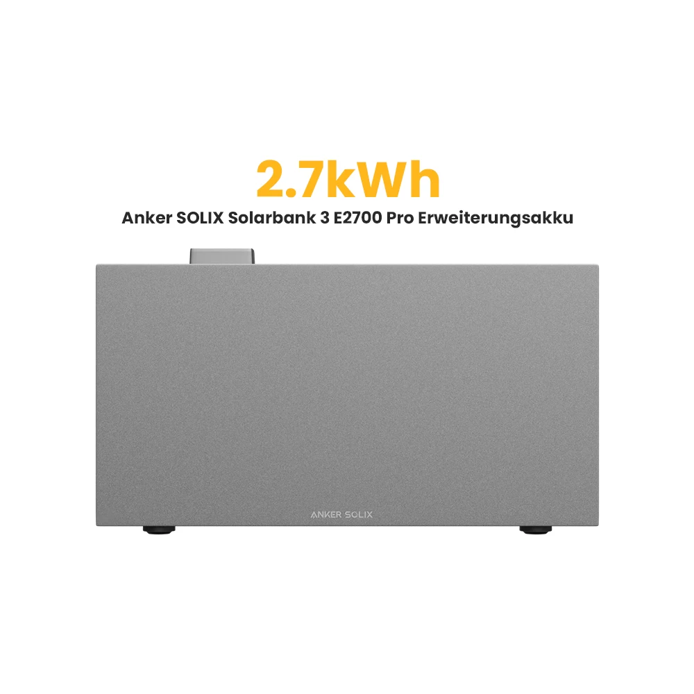 Anker Solix Bp2700 uitbreidingsbatterij, 2,7 kWh, voor de Anker Solar Bank Pro/Ac/Plus.