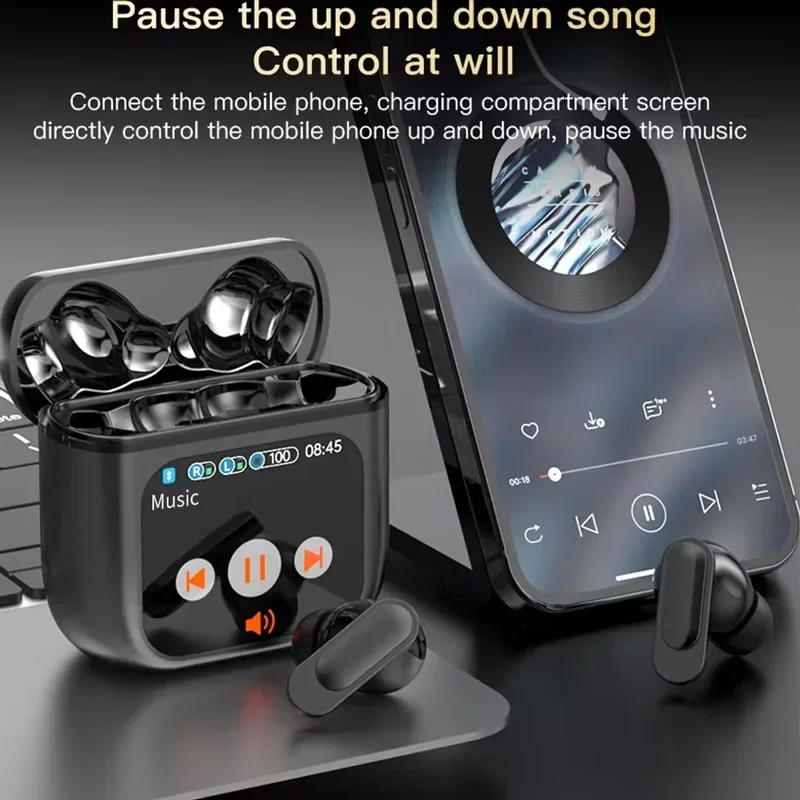 SE60 ANC TWS auriculares inalámbricos Bluetooth 5,4 cancelación activa de ruido auriculares Gamer ENC HD llamada TWS auriculares pantalla LED