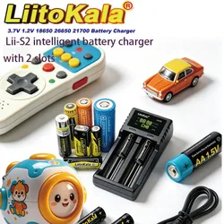 LiitoKala Lii-PD2 PD4 S8 500 600 Battery Charger for 18650 26650 21700 AA AAA 3.7V Lithium NiMH Compatible with Multiple Battery