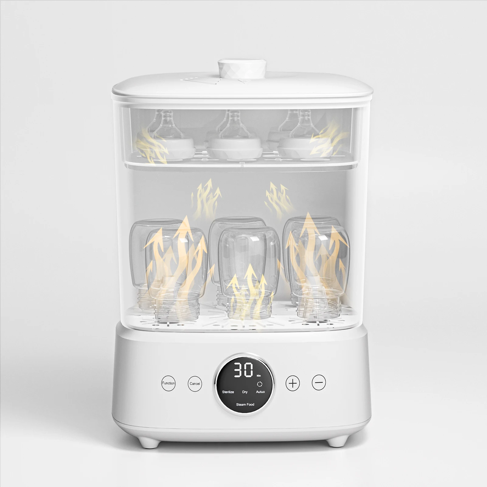 

YunBaby Baby Bottle Steamer and Dryer, with 2-Layer Large Capacity, for All Baby Items, Bottles/Accessories, Baby Essentials