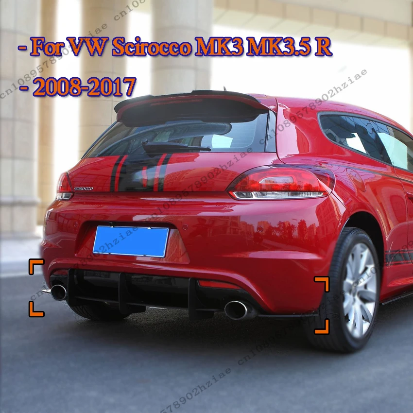 

Стиль Maxton, сплиттер, спойлер, аксессуары для губ для VW Scirocco MK3 MK3.5 R 2008-2017, диффузор заднего бампера, выхлопной кронштейн, комплект BodyKit