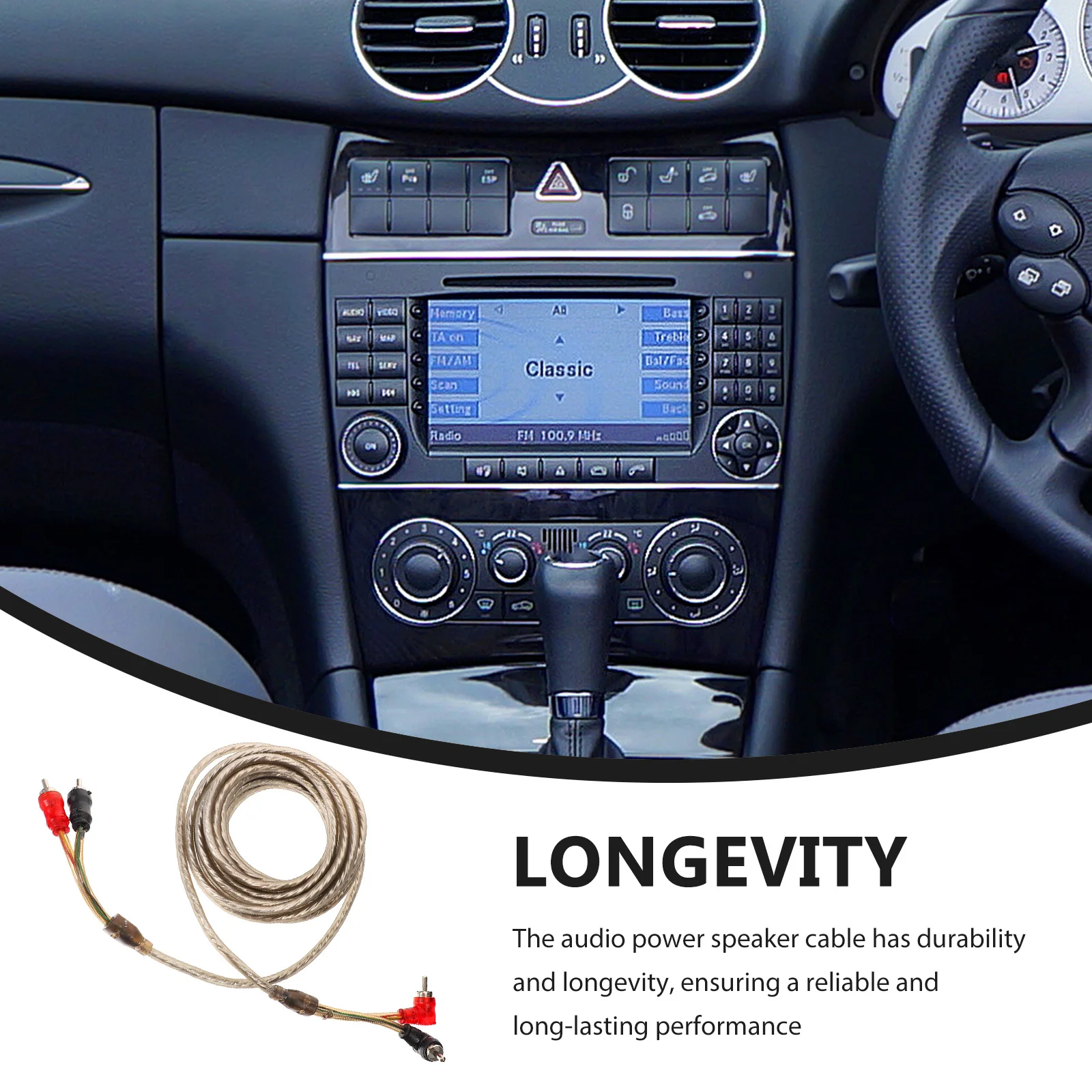 

Car Audio Cable Speaker Wire Amplifier Wiring Kits for Speakers Cables Line Car Stereo Subwoofer Sound System Modification