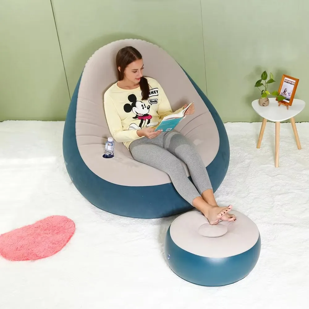 

Customized EMPIRE CHAIRS INFLATABLE SOFA ROUND SINGLE Inflatable Dog air Bed SOFA Convertible Children air Sofa Bed