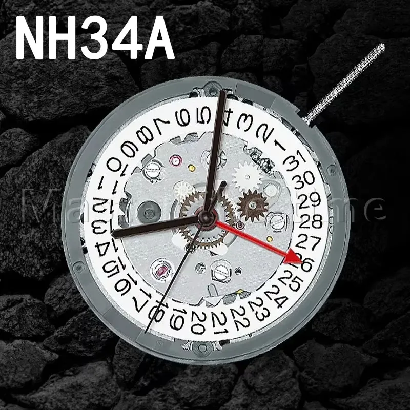 NH34 Caliber 24 Jewels GMT Function Watch Movement - Precision Timekeeping Gem-Enhanced Mechanism