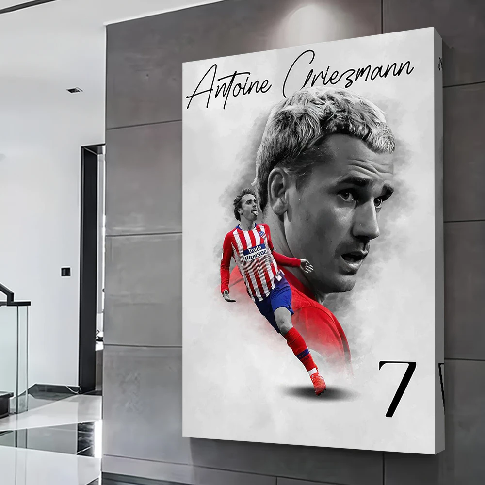 Antoine Griezmann Soccer Printing Poster Customizable Pictures Wall Art Canvas Painting for Home Decoration Luxury Wand Deko