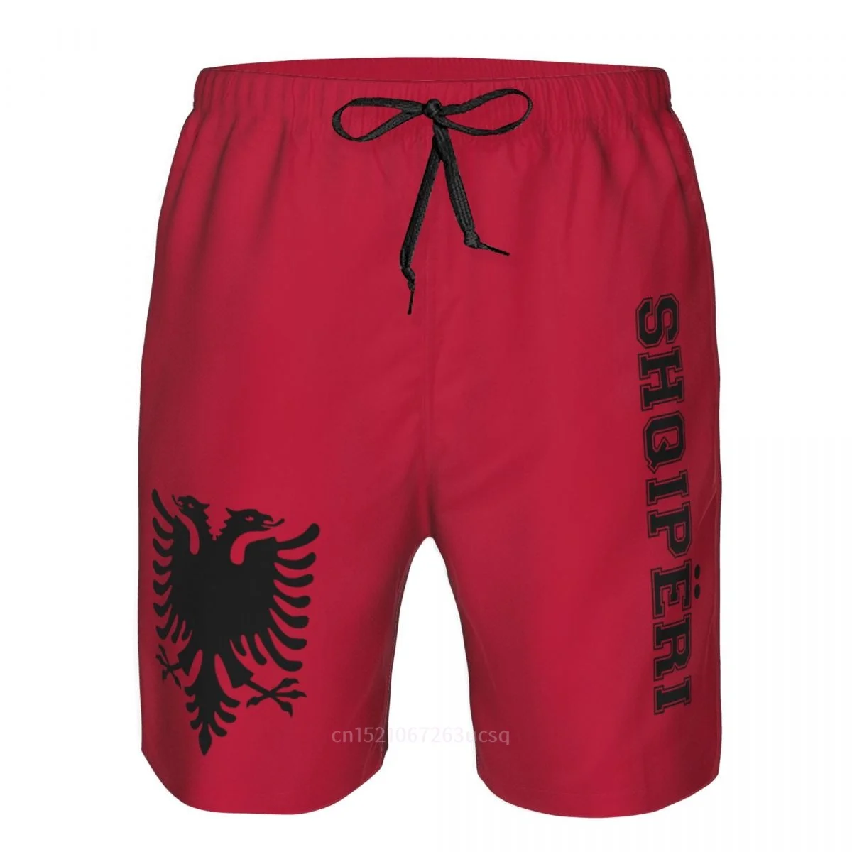 2023 Summer Polyester Albania Country Flag 3D Printed Men\'s Board Shorts Beach Pocket Running Summer Pants