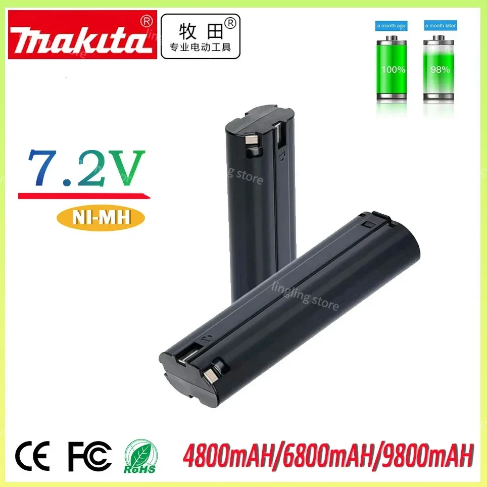 

7.2V 4800mAh Tool Replacement Battery for Makita 9000 7000 7002 7033 4770D 6002D 6010D 6710D 9035D Ni-Mh Rechargeable Batteries