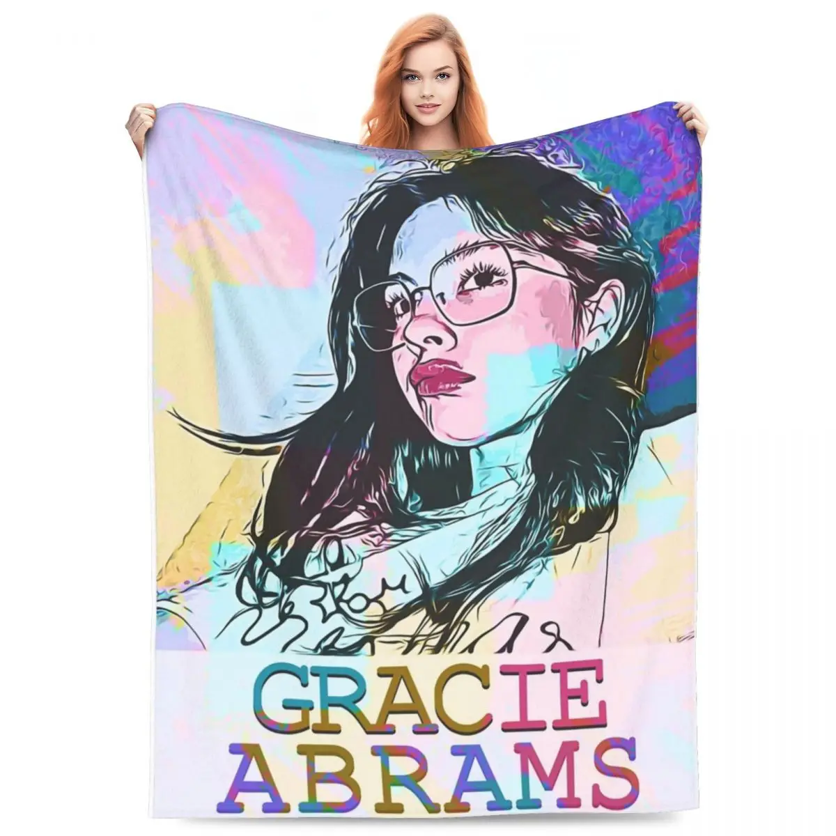 Gracie Abrams Blanket Flannel Print Multi-function Ultra-Soft Throw Blanket for Bed Office Quilt