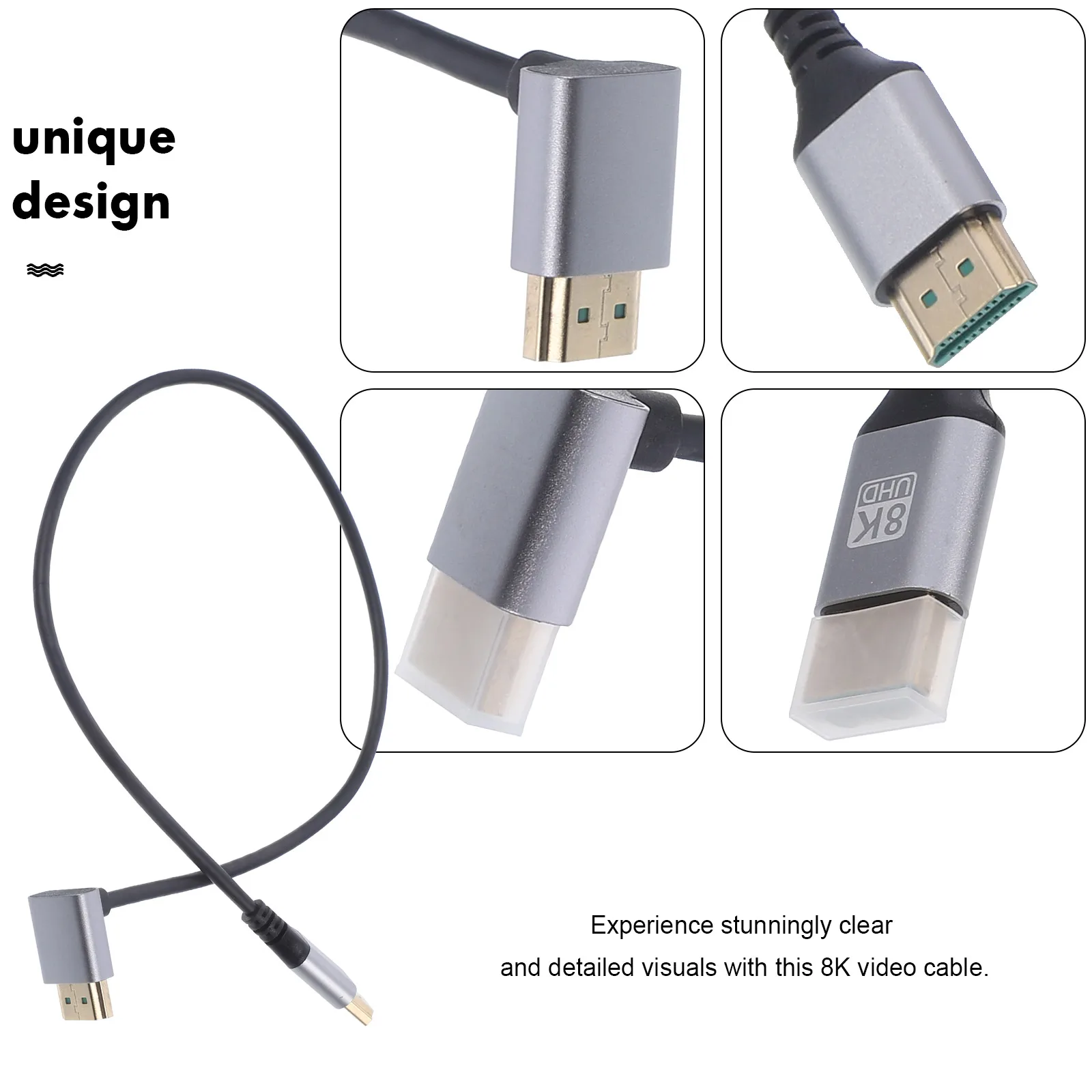 

High-definition Connection Cable Monitor Connector Video Cables Outer Pvc Computer Cord Car Display Port