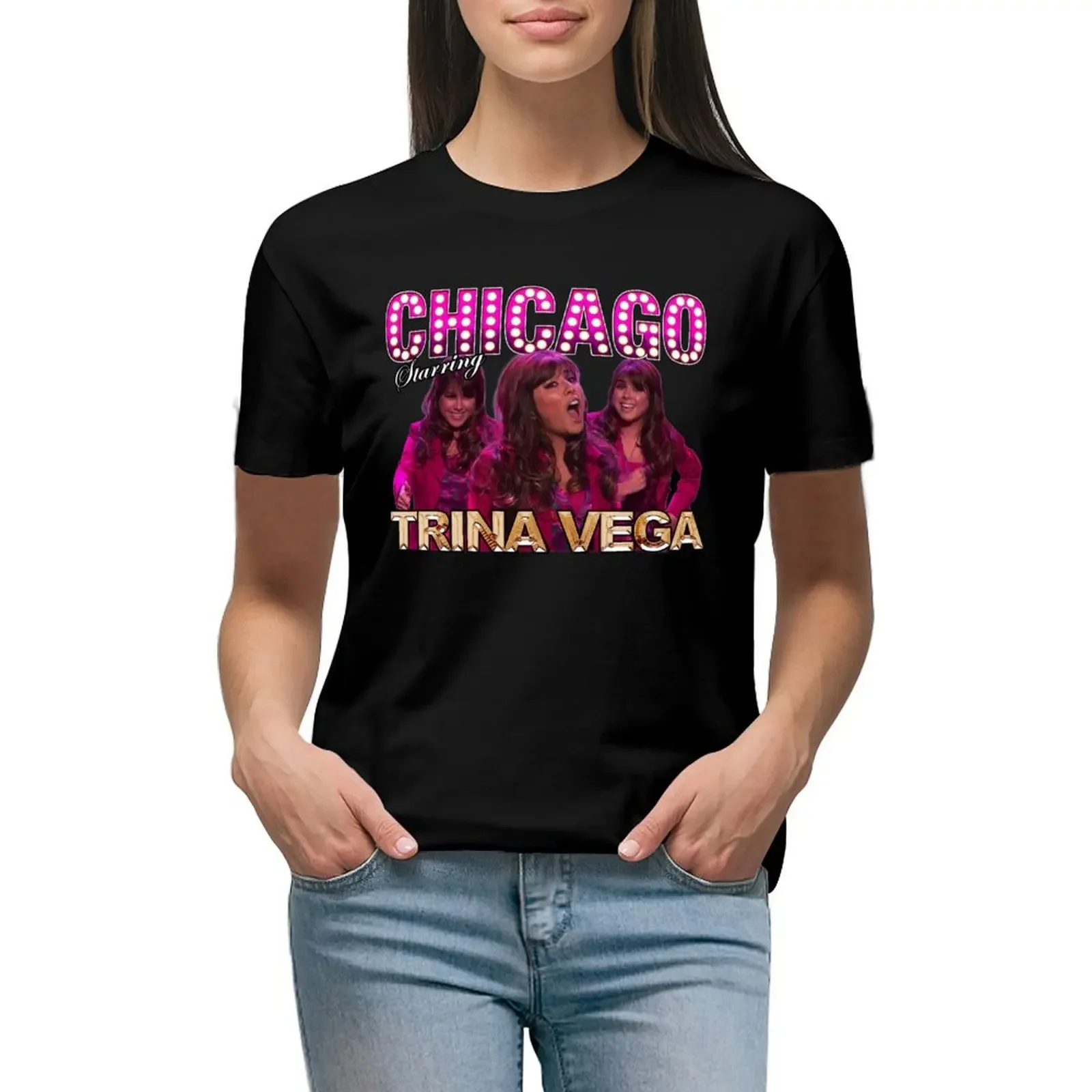 

CHICAGOOOOOO T-Shirt Short sleeve tee customs design your own customs summer clothes Womens clothing