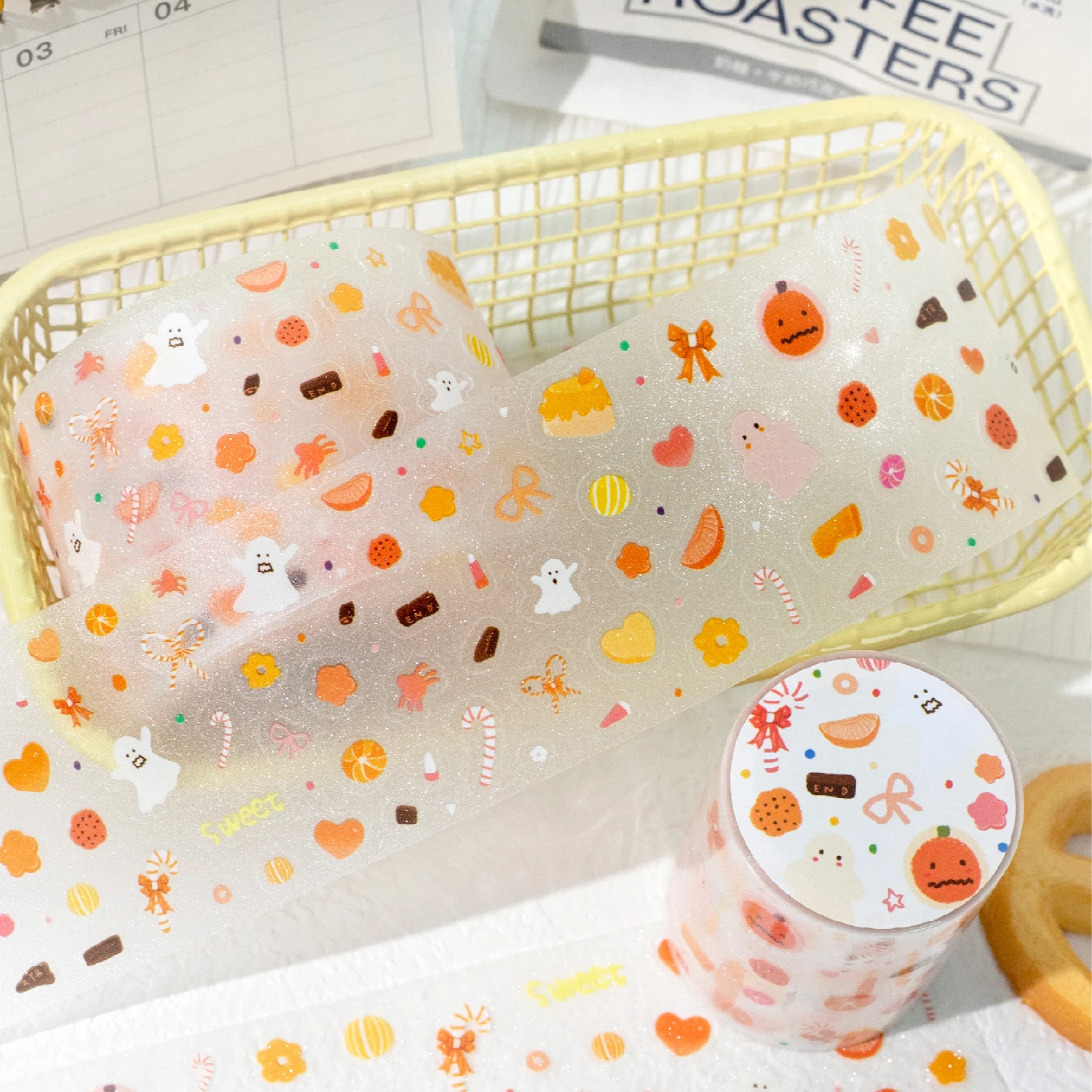 5 Styles Kawaii Washi Tapes Scrapbooking Stickers Cute Japanese stationery Journaling Supplies Aesthetic Sticker Masking tape