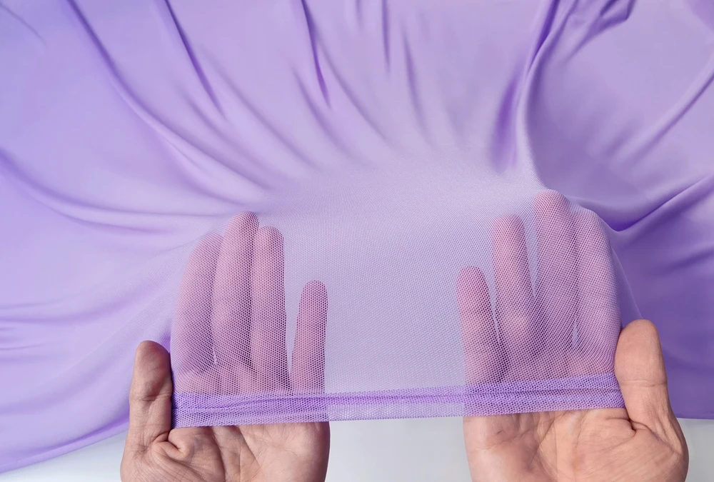 4-Wege-Stretch-Tüll, 58 Zoll breit pro Meter, hochwertiges elastisches Spandex-Mesh-Gewebe, Nylon, Unterwäsche, Strümpfe, Futter, Spitze – Detail 22