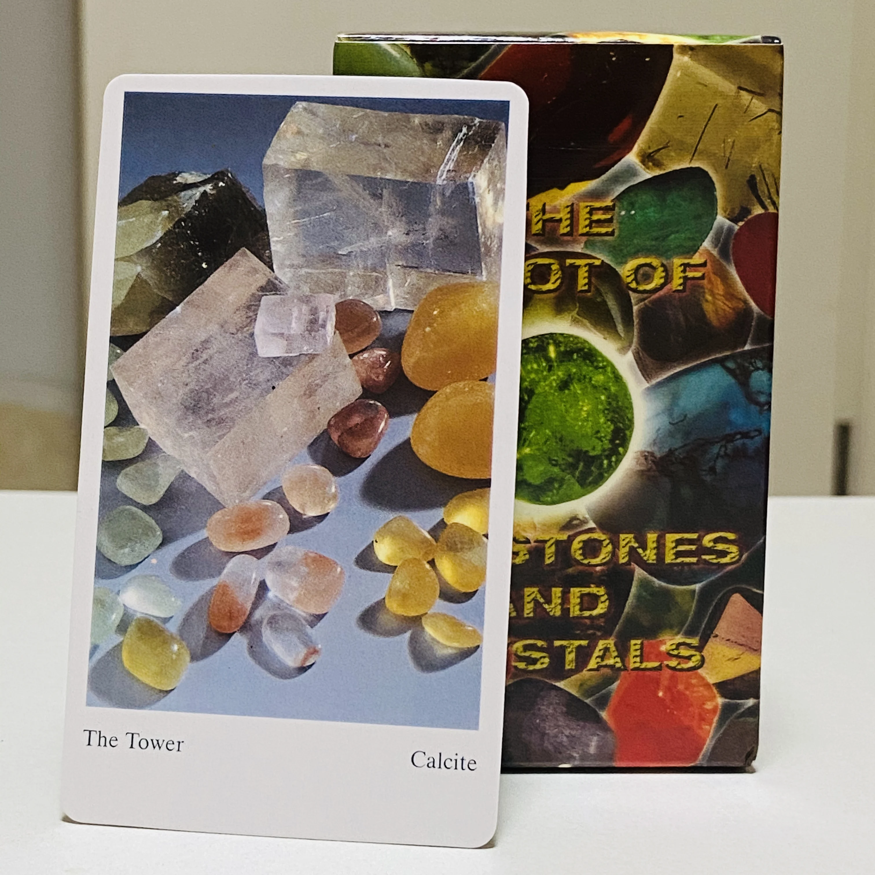 Il tarocchi delle pietre preziose e dei cristalli 78 pezzi versione inglese Fate Divination Vintage 1996 Mazzo di tarocchi