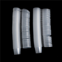 100Pcs Wholesale Clear Food Small Sauce Containers Package Box&Lid Portable Disposable Portable Plastic Cups Transparent