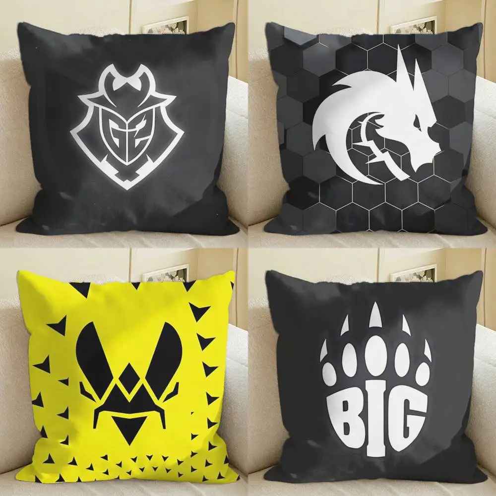 

Game CS2 Major Popular TEAM Square Sofa Pillow Cover Solid Color Living Room Home Decor Cushion Case