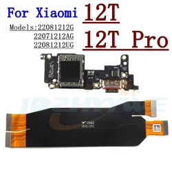 SIM Card Reader Board Dock Connector USB Charging Port Board For Xiaomi Mi 12T Pro 12Tpro LCD Main Motherboard Flex Cable Parts