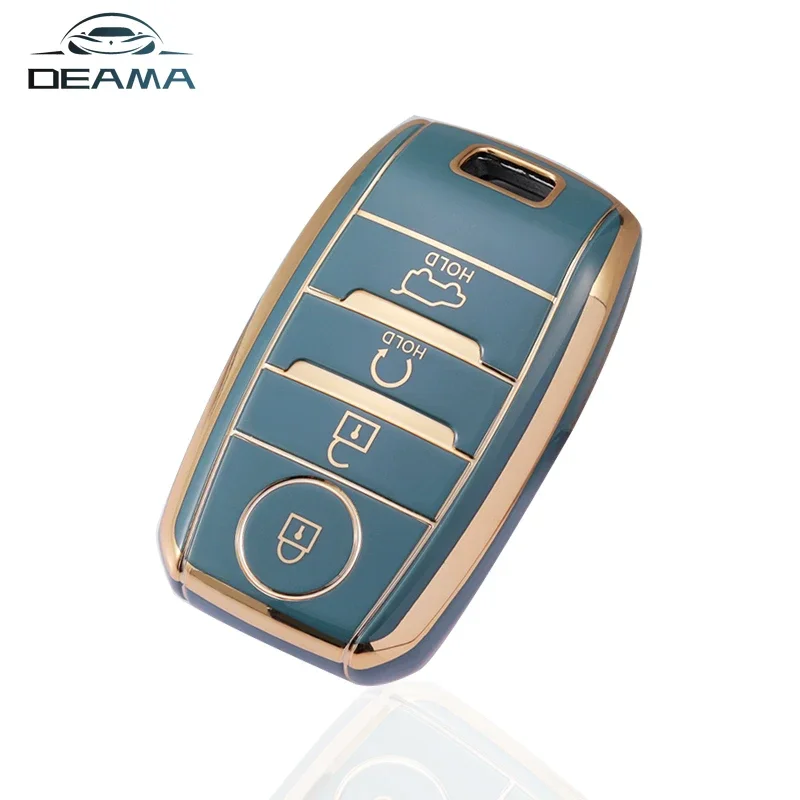 TPU 4 Buttons Car Key Case Cover Shell for KIA RIO 5 Sportage Ceed Cerato K3 K4 K5 Sorento Optima Picanto Soul Forte Protector