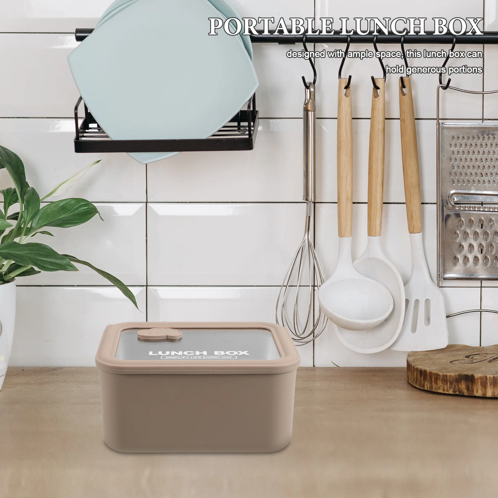 

Stainless Steel Lunch Box 600ml Portable Microwave Safe Glass Lid Bento Container Adults Lunch Boxes for Adults