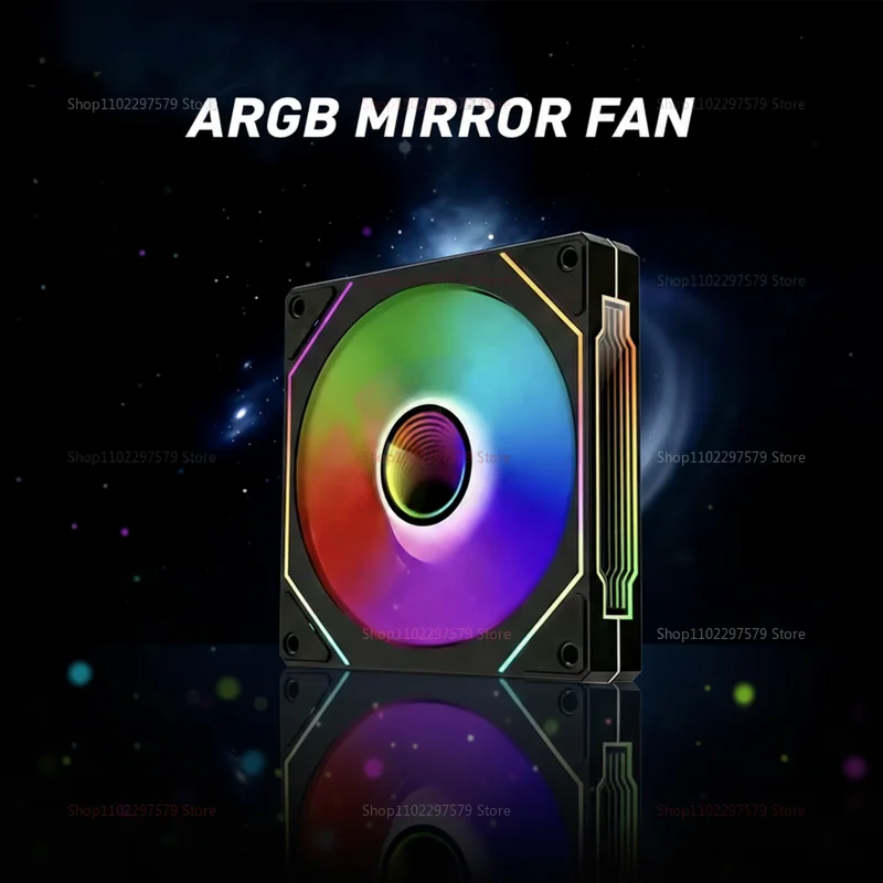 

Prism 5 Pro 12CM computer case fan - Silent 5V 3-pin ARGB light synchronization PWM temperature control cooling fan