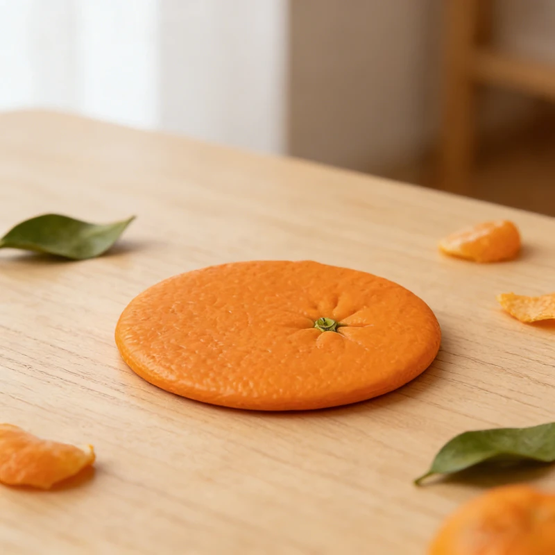

Simulation Fruit Orange Acrylic Coaster Heat Insulation Anti-Scald Cup Mat Home Desktop Decor Ornament