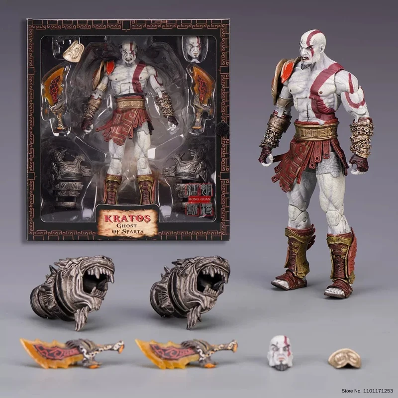 Figurine articulée Neca God Of War Ghost Of Sparta Kratos, 18cm, modèle de jouet, statue statique, collection de bureau, Anime