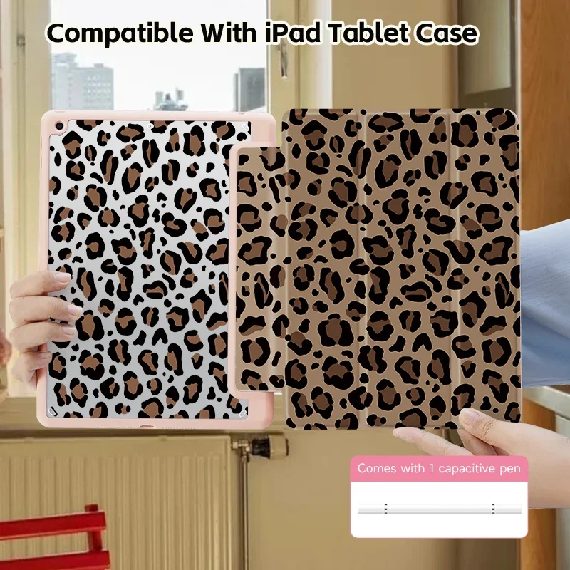 Case For iPad 10.2/10.5/Pro11/10Th/10.9/12.9/Air6/5/4/Mini6,Support Sleep Wake-Up,Double-Sided Printing With Pen Slot Design