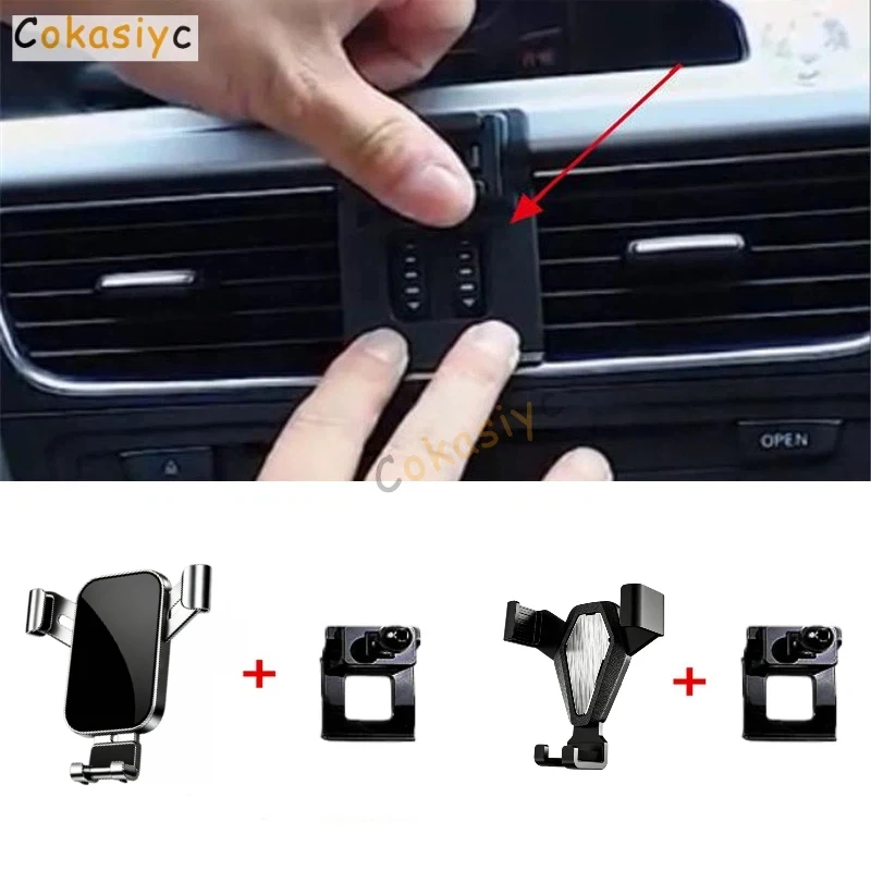 1Set Plastic Material For 2009-2016 Audi A4 B8 Special Car Phone Holder Fixed Bracket Stand Mobile Gravity Linkage