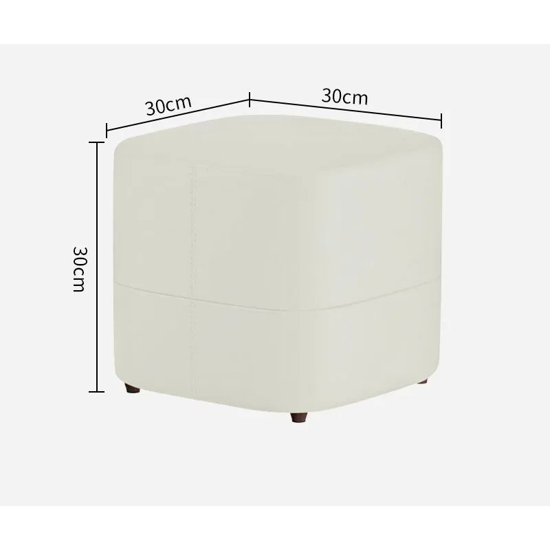 Luxury Leather Square Stool 9