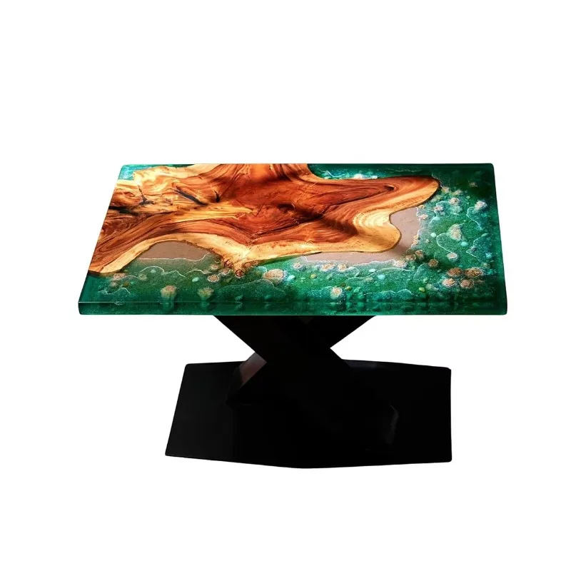 

Latest living room office home decoration wood resin lace table stool