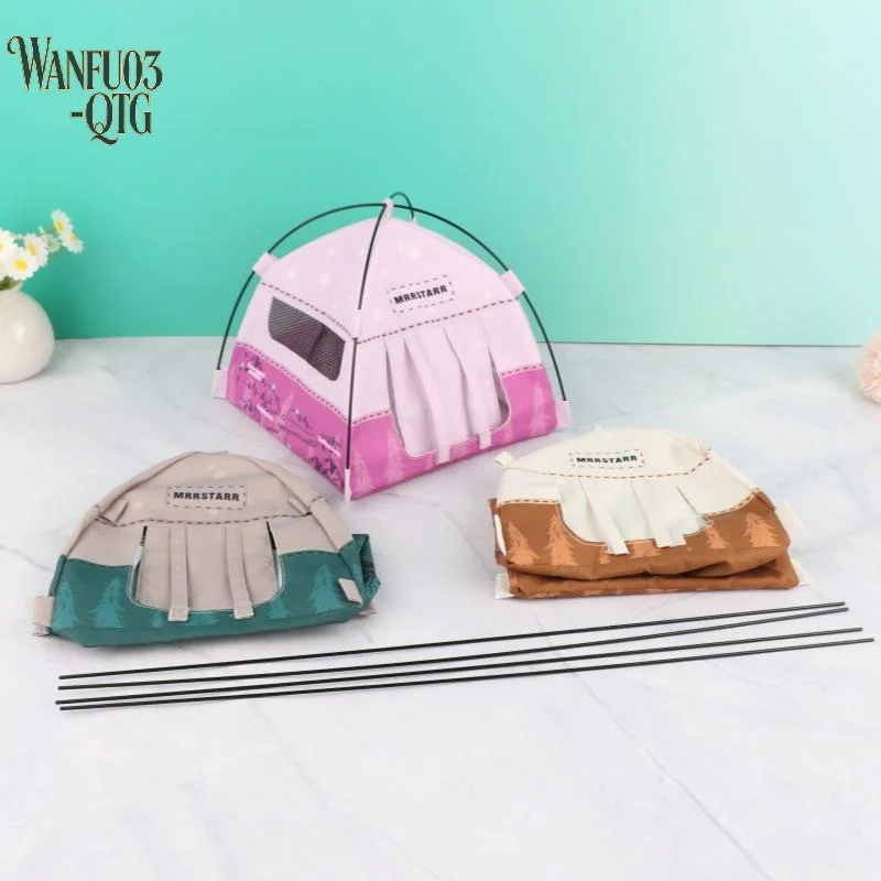 1Pcs Simulated Outdoor Tent Ornament 1:12 Scale Dollhouse Camping Tent Model Decoration Doll Accessories Small Tent Photo Props