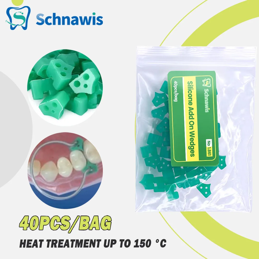 40pcs/Bag Dental Silicone Add On Wedges Can Heat Treatment Up To 150 °C Dentist Tool