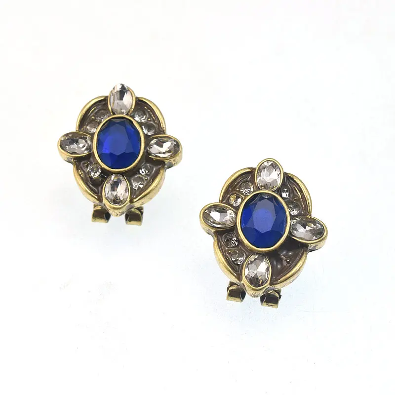 Exaggerated Texture, Embossed Retro Palace Style Silver Needle Earrings,Clip, Earrings for Women 0251