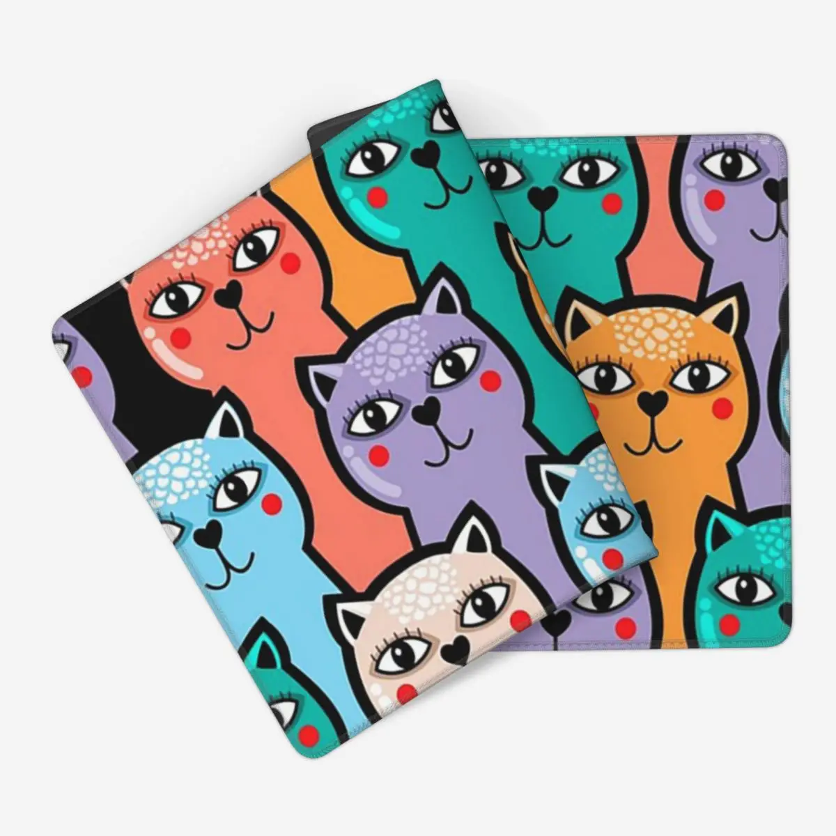 Large Mouse Pad Cartoon Cats Creative Colour Gamer PC Laptop Mats Keyboard Carpet Computer Gaming Office Accessories Desk Mat