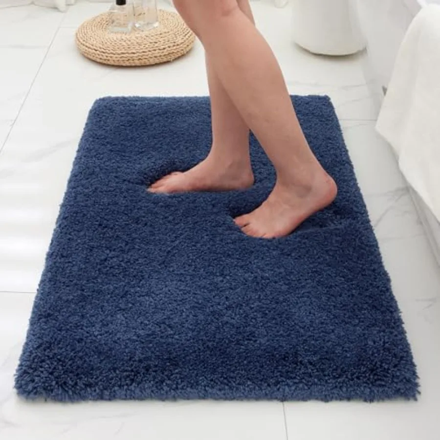 

Bathroom Rugs Non Slip Washable 36x24 Ultra Thick Soft Microfiber Absorbent Bath Mats High Density Foam Latex Non Slip Backing